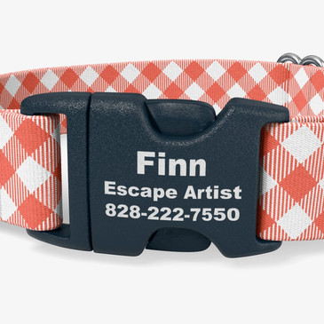 closeup of buckle personalization
